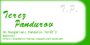 terez pandurov business card